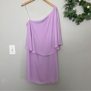 Amanda Uprichard Lavender One-Shoulder Dress